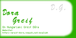 dora greif business card